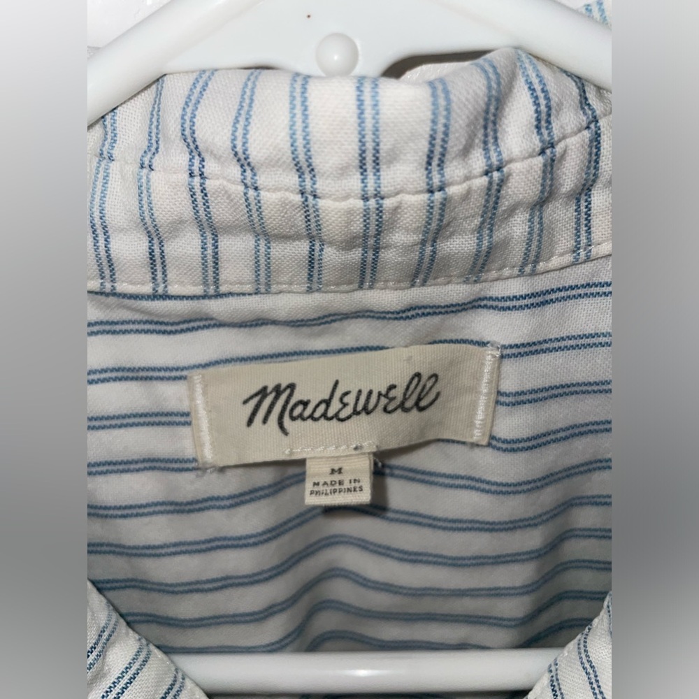 Madewell Striped Button Down Size Medium - image 5